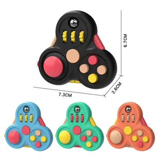 Fidget Pad 10 en 1 Fidget Toys antiestrés Fidget Pack Superior Spinner Figet Toys Hand Busy Pad Relax Ansiedad Juguetes Autismo TDAH 